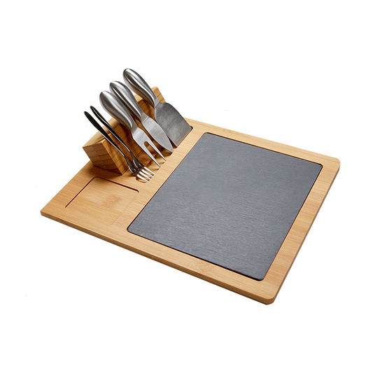 Bamboo & Slate Serving Board Set